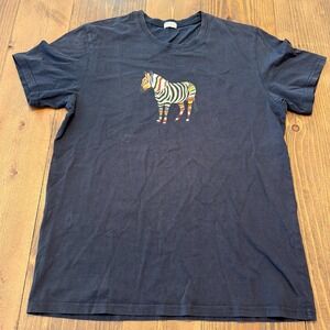 Paul Smith Rainbow Zebra T Shirt Men's Medium 100% Organic Cotton